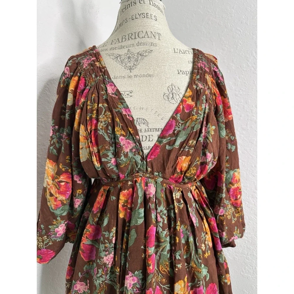 Free People Beck Floral Babydoll Minidress‎ Relaxed Boho Cottagecore
